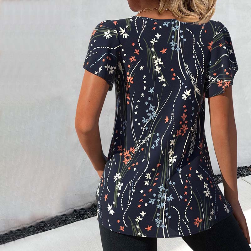 Maria - Dames T-shirt met Bloemenprint